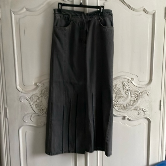 Sandwich black denim maxi skirt - Picture 1 of 7